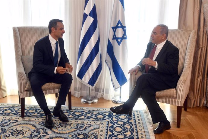 Mitsotakis y Netanyahu durante un encuentro en Israel. 