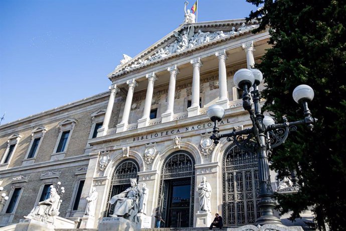 Edificio de la Biblioteca Nacional, en la Plaza de Colón, en Madrid (España), a 16 de enero de 2020.