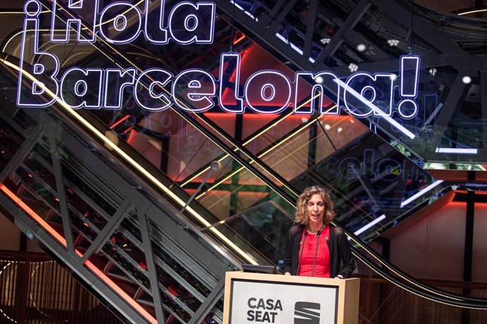 La consellera de Empresa y Conocimiento de la Generalitat, ngels Chacón, en la inauguración de Casa Seat en Barcelona, el 16 de junio de 2020.