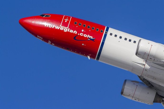 Imagen de una avión de Norwegian