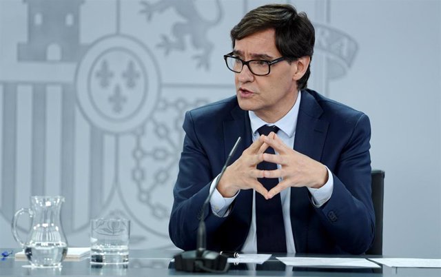 El ministro de Sanidad, Salvador Illa, comparece en rueda de prensa posterior al Consejo de Ministros extraordinario de carácter no presencial. En Moncloa, Madrid (España), a 5 de junio de 2020.
