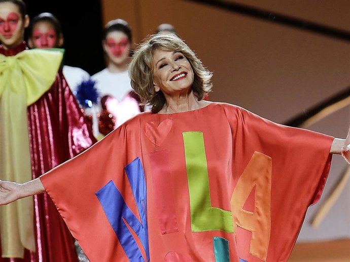 Mila Ximénez en el desfile de Ágatha Ruiz de la Prada
