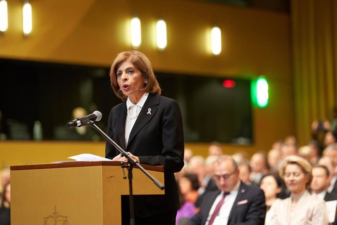 FILED - 13 January 2020, Luxembourg, Luxemburg: Stella Kyriakides from Cyprus is sworn in at the European Court of Justice. 