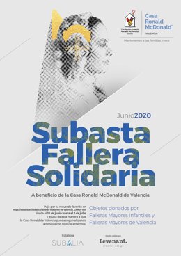 Cartel de la subasta fallera solidaria