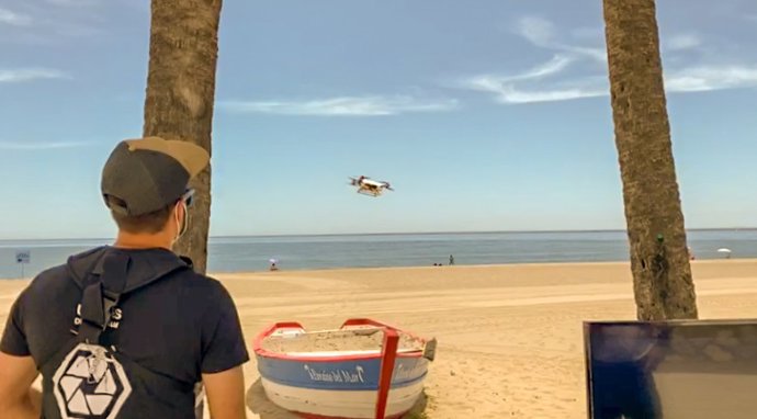 Uso de dron en playas de Estepona
