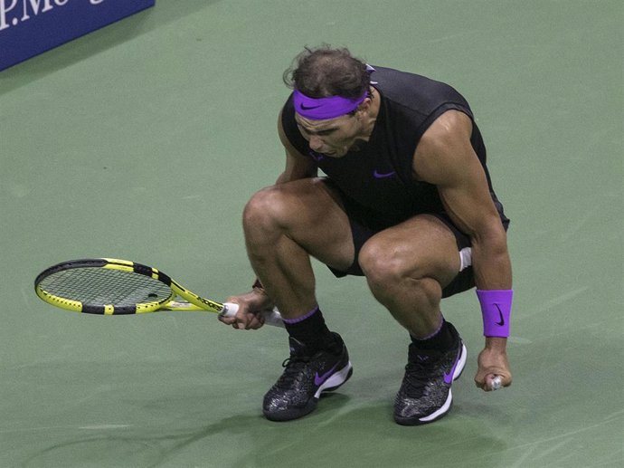 Rafa Nadal celebrando un punto en el US Open 2019
