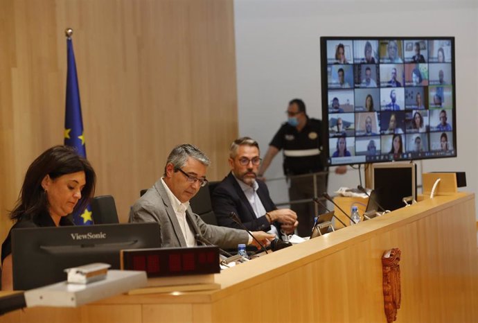 Pleno de la Diputación de Málaga este 17 de junio de 2020 en el que se ha formalizado el pase al grupo de no adscritos de Juan Cassá