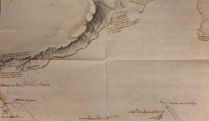 Mapa de la bahía de La Habana de 1798