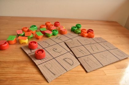 Bingo de letras: manualidades niños