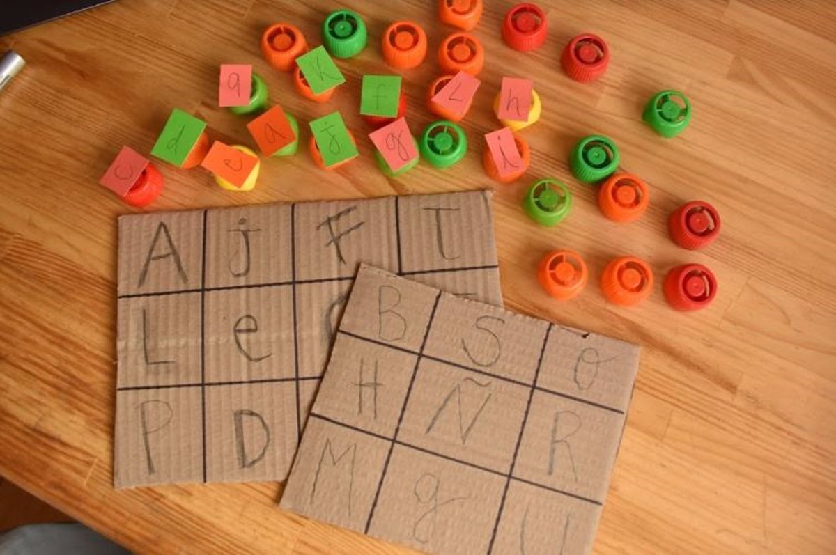 Bingo de letras: manualidades niños