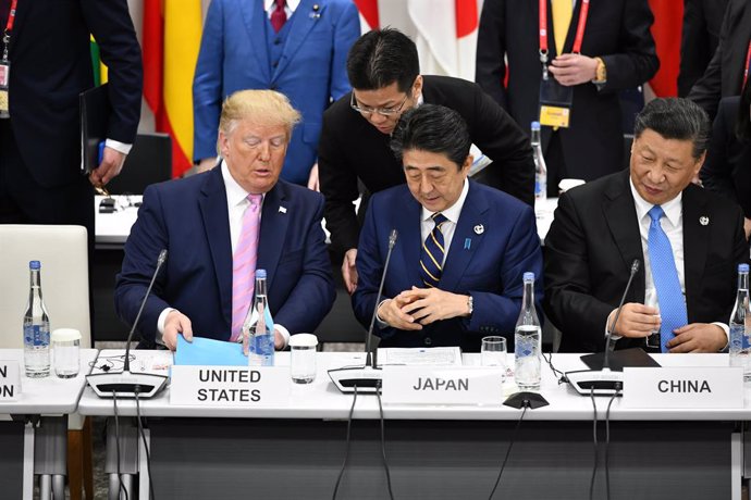 El president dels Estats Units, Donald Trump, i el president de la Xina, Xi Jinping, en la Cimera del G-20 a Osaka. 