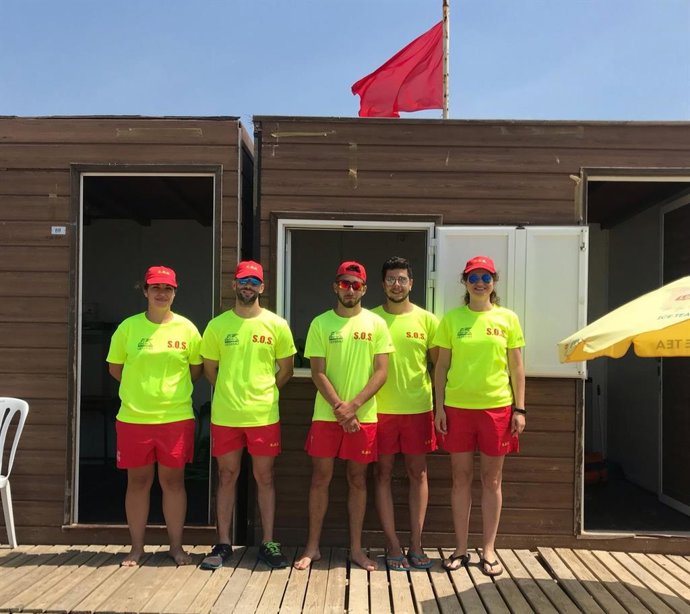 Efectivos de Protección Civil de Punta Umbría.