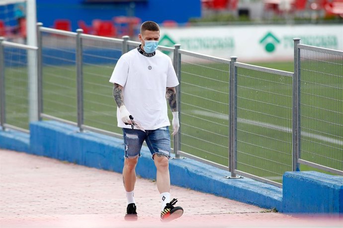 Vitorino Antunes llegando a las instalaciones de entrenamiento del Getafe tras el confinamiento por el coronavirus