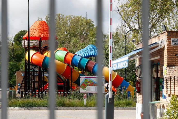 Parque del Camping Internacional de Aranjue. Aranjuez/Madrid (España) a 28 de abril de 2020.