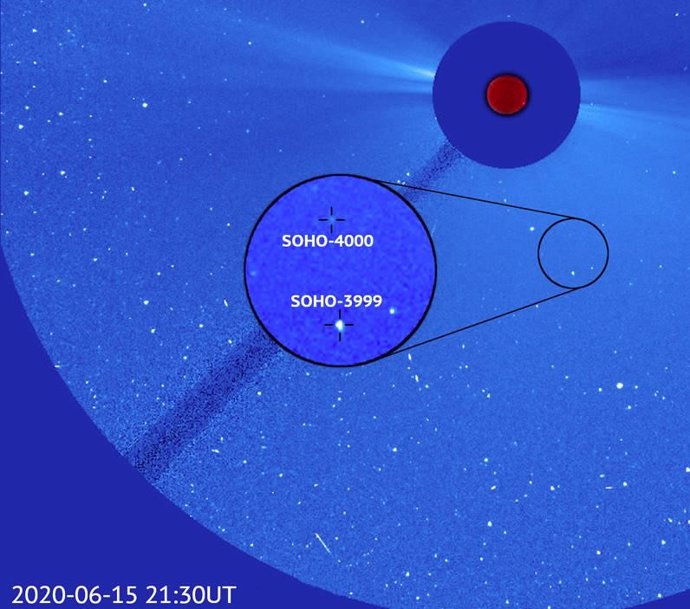 Descubierto el cometa número 4.000 por el observatorio solar SOHO