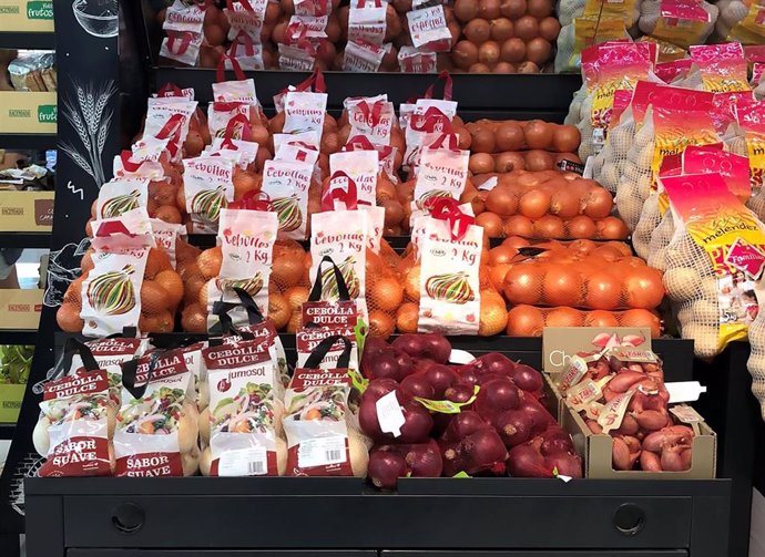Cebollas disponibles en la sección Fruta y Verdura de Mercadona