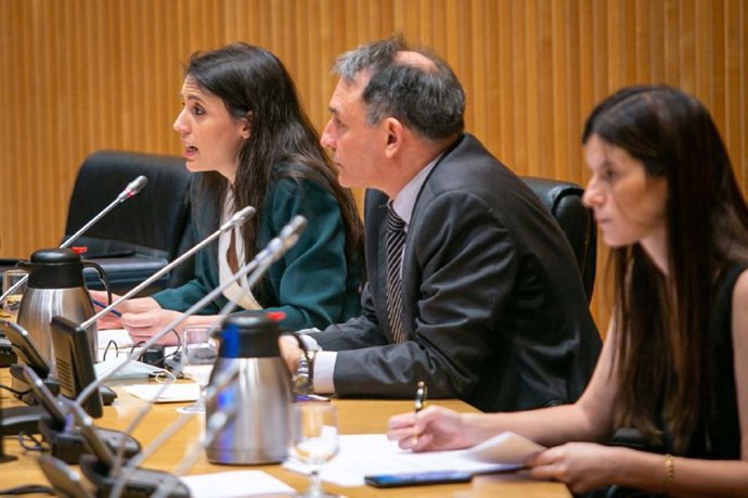 La ministra de Igualdad, Irene Montero, interviene en la Comisión para la Reconstrucción Social y Económica, que informará en relación con el objeto de la citada comisión. En Madrid, (España), a 18 de junio de 2020.