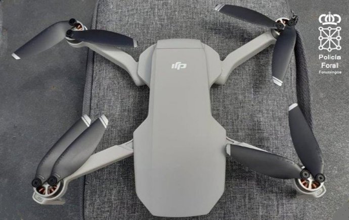 Dron de la persona propuesta para sanción por volarlo en el entorno del castillo de Javier