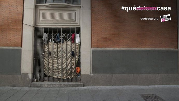 Más de 1.000 personas se suman al manifiesto #QueCása? para que las personas sin hogar no vuelvan a la calle