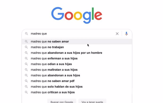 Las referencias que aparecían en Google al buscar 'Madres que'.