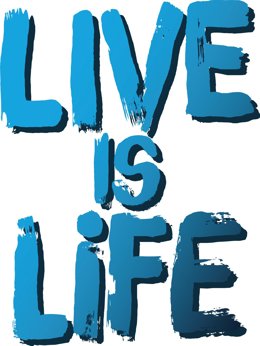 Imagen promocional del rodaje de la película Live is life