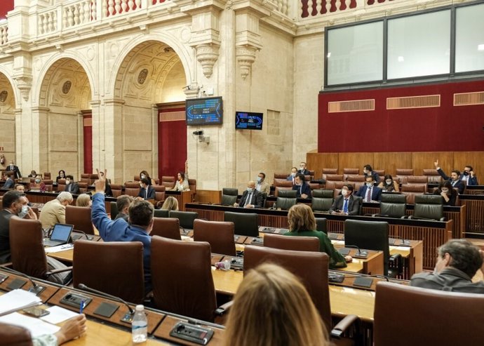 Votación en el Pleno del Parlamento andaluz (Foto de archivo).