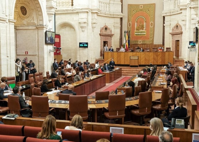Imagen del Pleno del Parlamento andaluz.