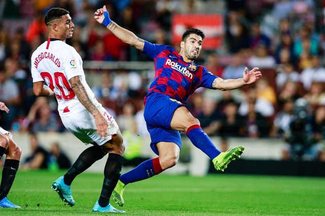 09 Luis Suarez from Uruguay of FC Barcelona during the La Liga match between FC Barcelona and Sevilla FC in Camp Nou Stadium in Barcelona 06 of October of 2019, Spain.