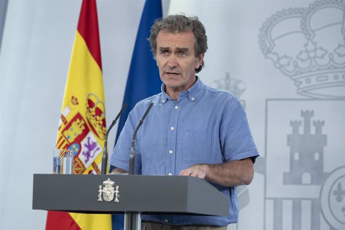 El director del Centro de Coordinación de Alertas y Emergencias Sanitarias, Fernando Simón, comparece en rueda de prensa para informar sobre las novedades del Covid-19. En Madrid, (España), a 9 de junio de 2020.
