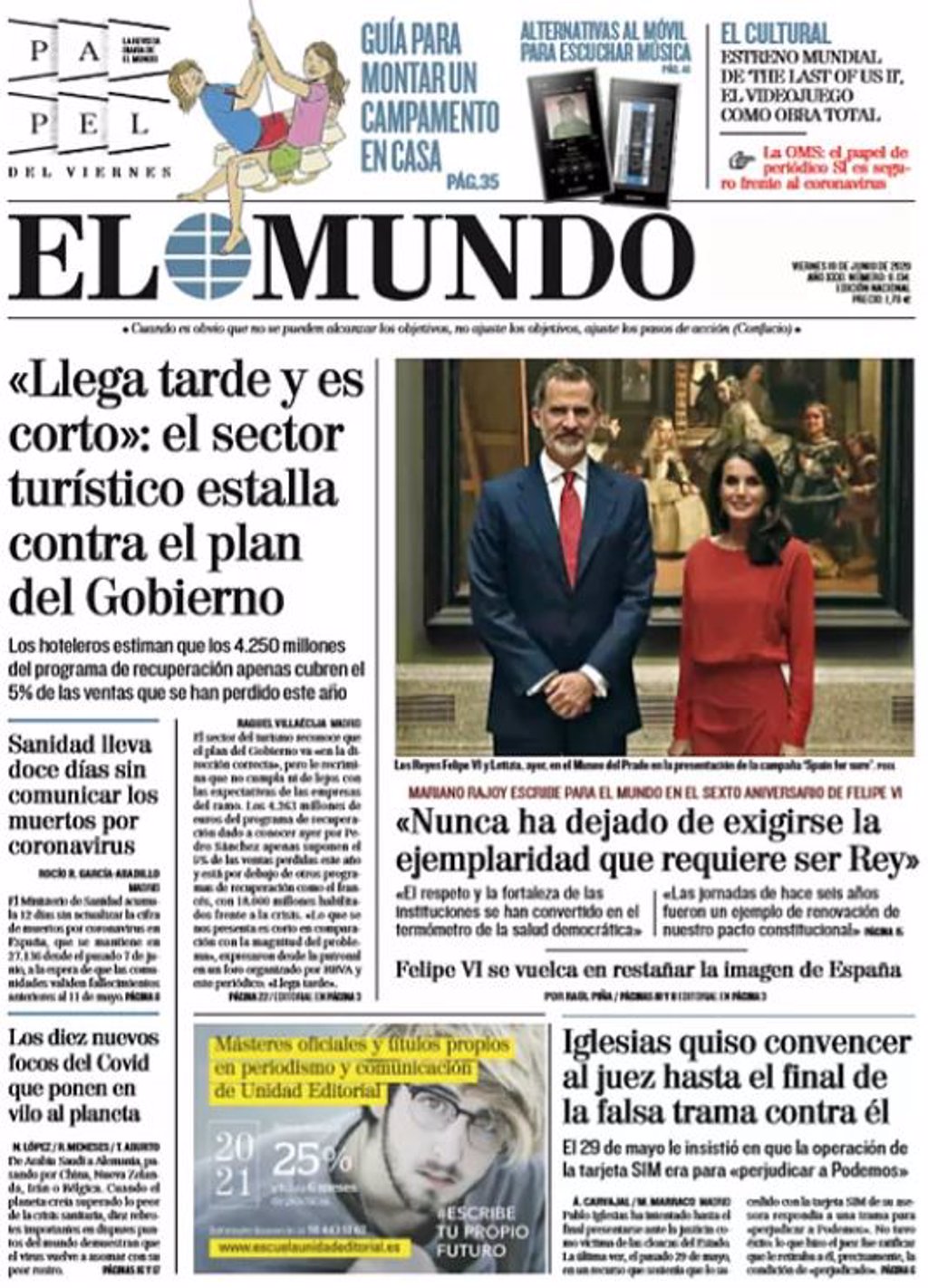 Las Portadas De Los Periódicos Del Viernes 19 De Junio De 2020