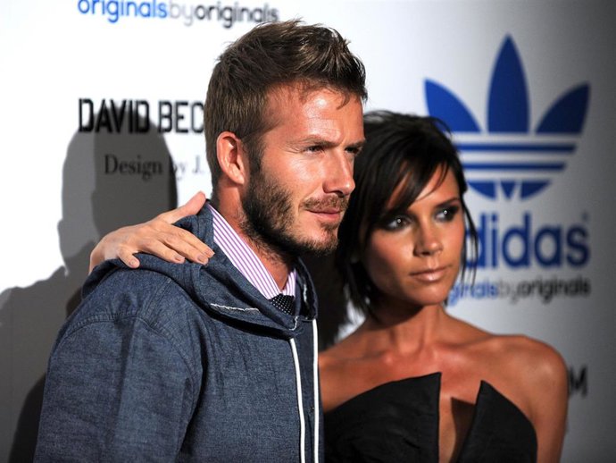 Sportsman David Beckham and Victoria Beckham attend the adidas Originals By Originals David Beckham By James Bond Collection Launch on September 30, 2009 in Los Angeles, California.