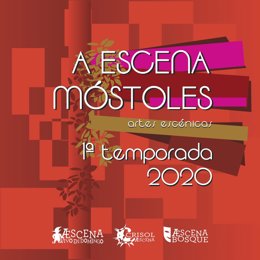 Cartel promocional del ciclo de espectáculos 'A estena Móstoles'.