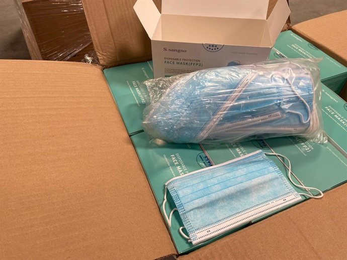 Mascarillas recibidas en Aragón