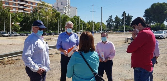 El portavoz adjunto de Ciudadanos (Cs) en el Ayuntamiento de Sevilla, Miguel Ángel Aumesquet, en Los Remedios