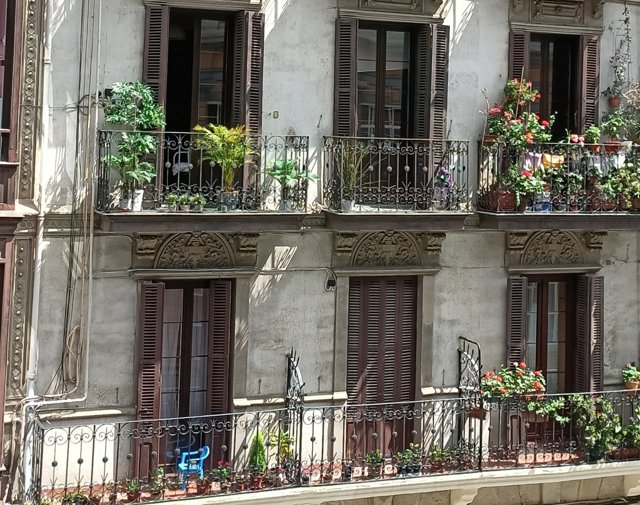 Balcones en el Ensanche bilbaíno