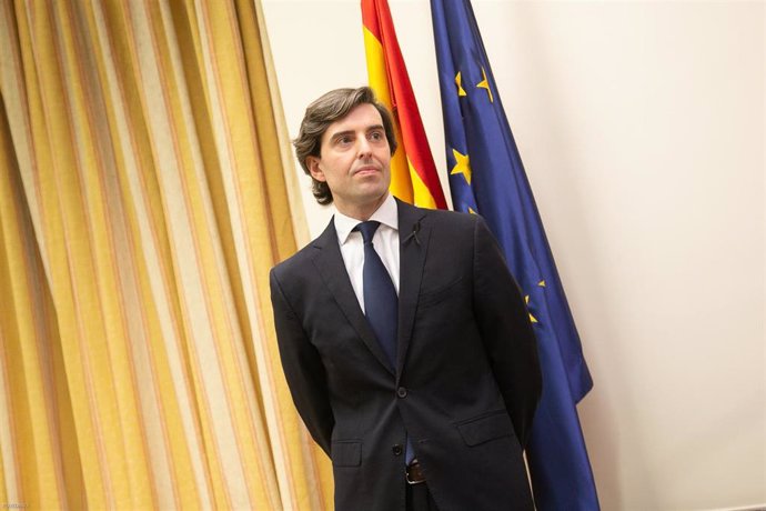 Pablo Montesinos, diputado por el PP y vicesecretario de Comunicación del PP. En Madrid (España) a 23 de abril de 2020.