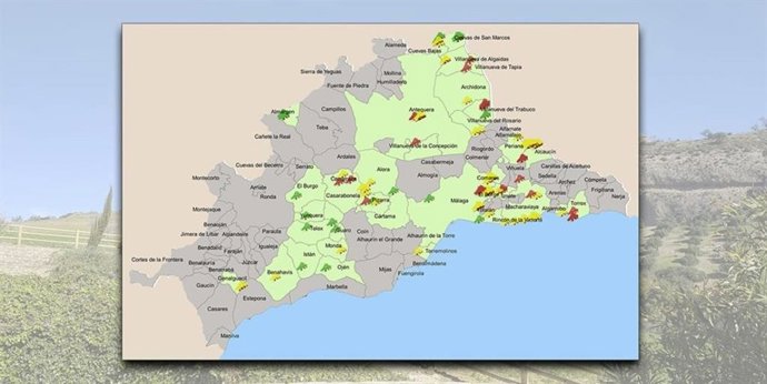 Mapa de custodia del territorio elaborado por Asociación Almijara y La Noria de la Diputación