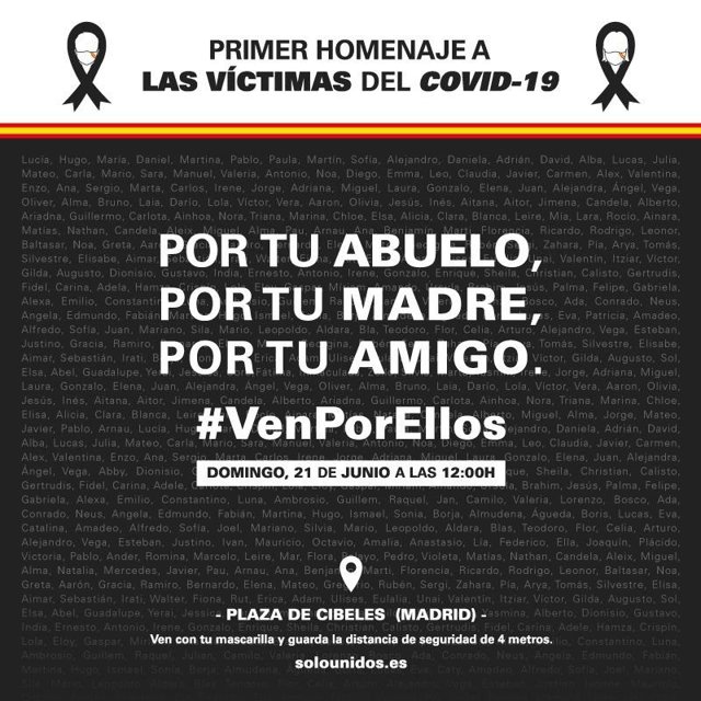 Llamamiento del colectivo 'Solo Unidos'.