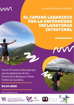Cartel de la carrera solidaria de un barakaldés para visibilizar el síndrome de Crohn
