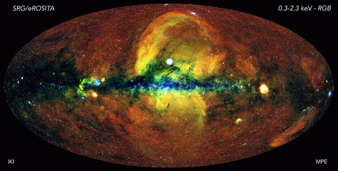 Un millón de fuentes de rayos X en el primer mapa celestial eROSITA