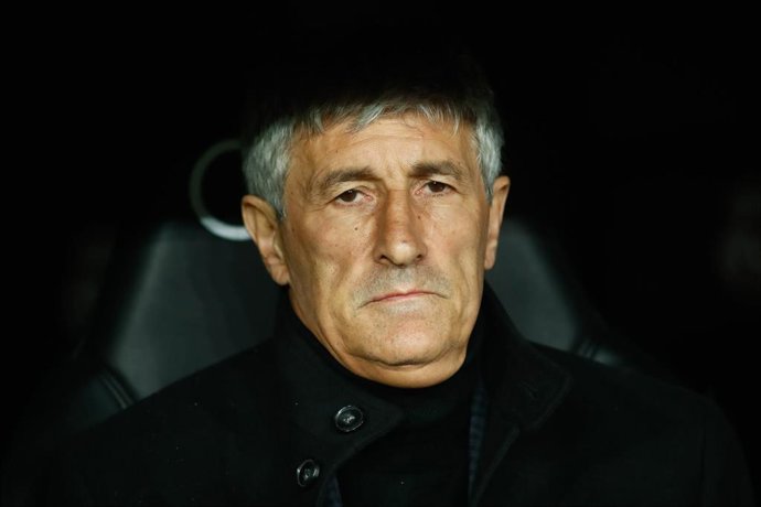 El entrenador del FC Barcelona, Quique Setién