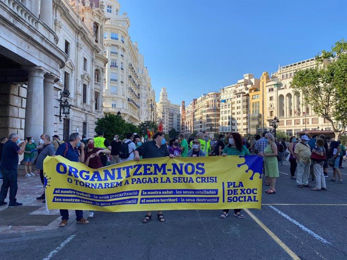 Manifestación en Valncia contra la reforma laboral y la privatización