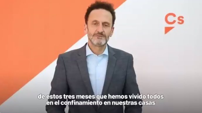 El portaveu adjunt de Cs al Congrés, Edmundo Bal, en un vídeo en el qual fa balan de l'estat d'alarma a Espanya