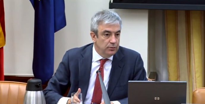 El líder de Ciudadanos en el Parlamento Europeo y vicepresidente económico de Renew Europe, Luis Garicano, compareciendo en el Congreso de los Diputados.