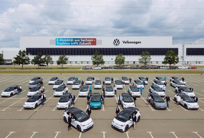 Imagen de los ID.3 de Volkswagen que probarán los empleados.