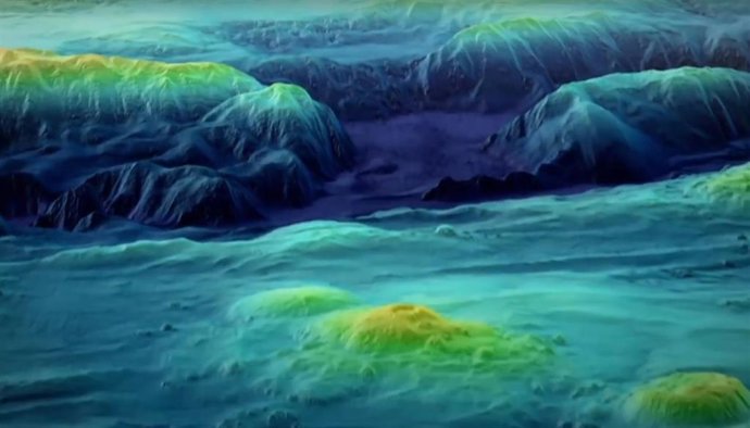 Detalle del fondo oceánico cartografiado por Seabed 2030