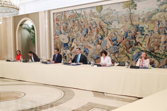 El Rey preside en el Palacio de la Zarzuela la reunión del Consejo de Seguridad Nacional (CSN),en Madrid (España), a 22 de junio de 2020.