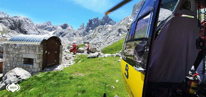 Rescate de montaña en Cabrales.