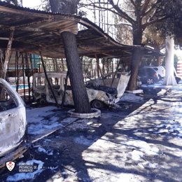 Incendio en el que han intervenido efectivos del Consorcio Provincial de Bomberos