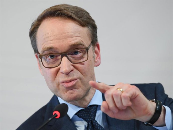 FILED - 27 February 2019, Hessen, Frankfurt_Main: Jens Weidmann, President of the German Federal Bank (Deutsche Bundesbank), speaks at the Deutsche Bundesbank's annual accounts press conference. Jens Weidmann stated that he believes that the German econ